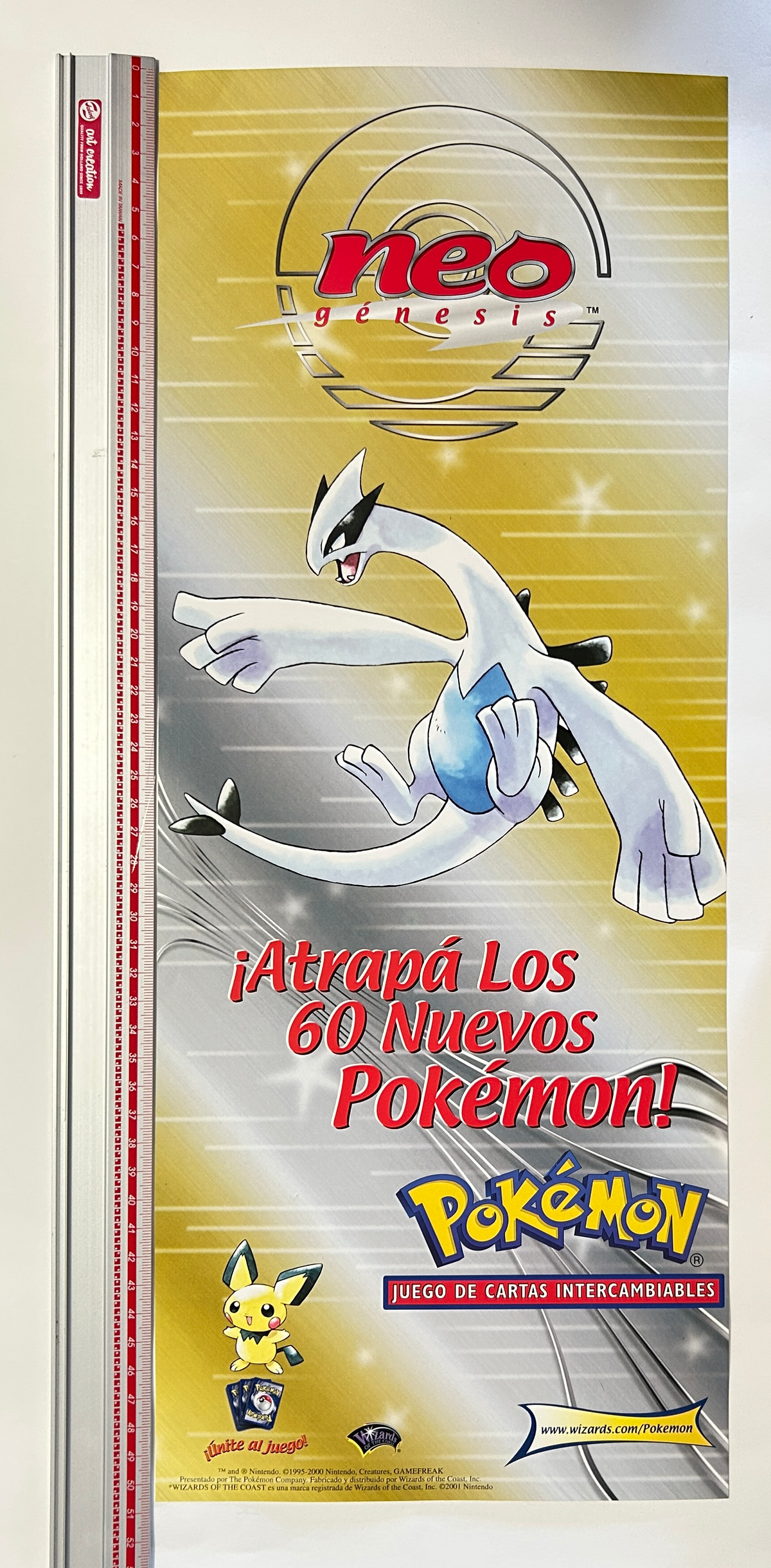 Offizielles Pokémon Neo Genesis Poster 2001 Wizards TCG Kunst Spanisch